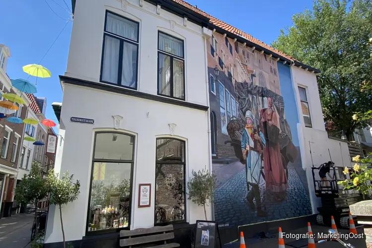 Muurschildering Hanzestad Deventer