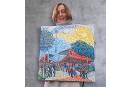 De Adelaarshorst in Deventer geschilderd Als Van Gogh