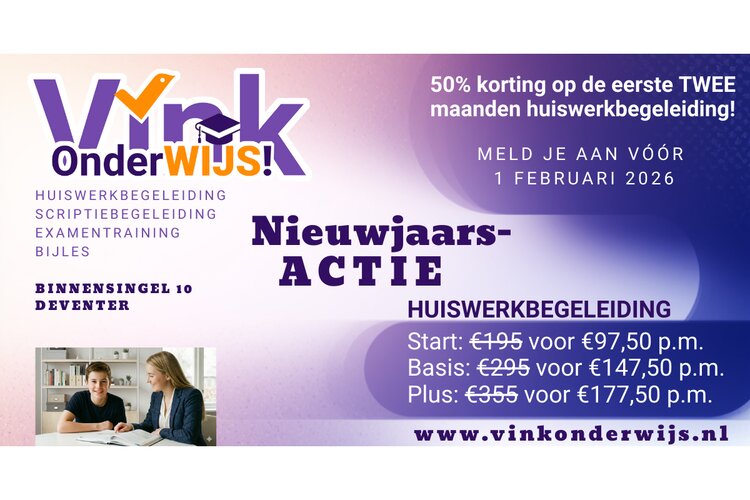 Vink OnderWIJS! Huiswerkbegeleiding, bijles, scriptiebegeleiding en examentraining