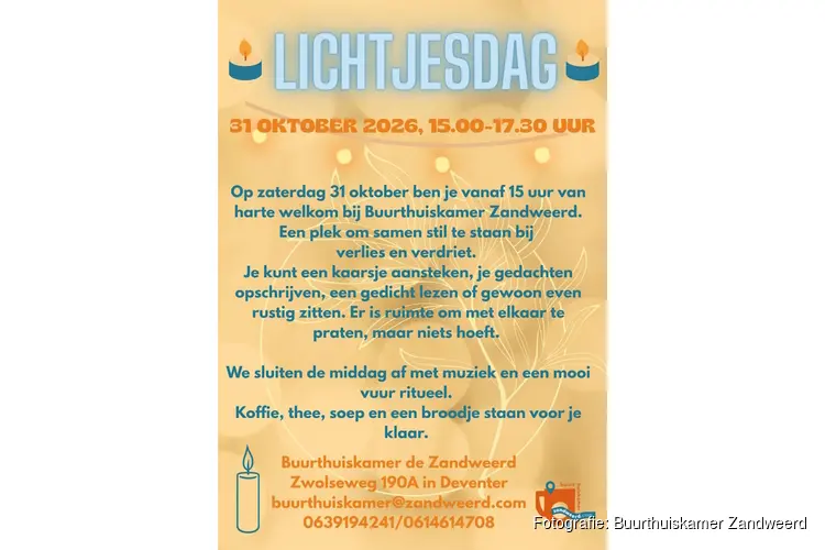 Lichtjesdag in Buurthuiskamer Zandweerd